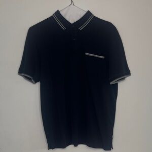 Boss Black Polo Shirt with Gray Accents